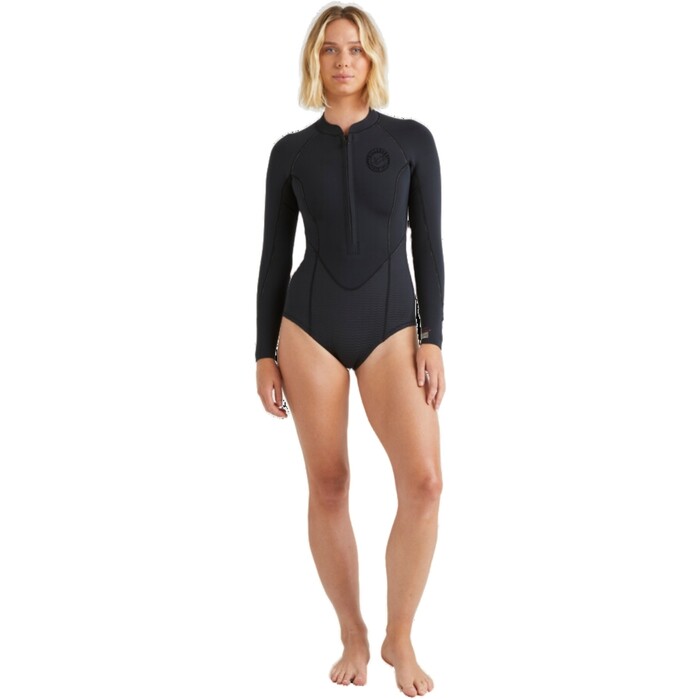 2024 Billabong Frauen Salty Dayz Natural 2mm Langrmel Frhlingsanzug Neoprenanzug ABJW400132 - Black